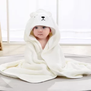 Baby Towel Newborn Soft Bath Towel Solid Coral Fleece Towel Swaddle Blankets Baby for Beds Shower Wipes Boys Girls