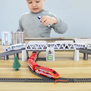 Electric Train High Speed Train Model Railway Track Harmony Rail Toy Car Assemble DIY Set Children Christmas Gift Toy for Boy